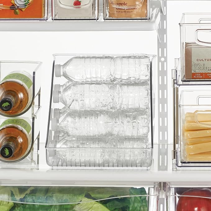 iDesign Water Bottle Organizer for Fridge, Clear | Made in USA - Image 5