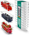 Sorbus 10-Pack Small Clear Plastic Organizing Bins – Clear Bins for Organizing, Refrigerator Organizers, Fridge Organizer, Pantry Storage, Kitchen Organizer, and Pantry Organizers and Storage Bins by Sorbus