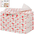 Cooyes 12 Pack Cloth Shelf Liners for Kitchen Cabinets, 17.7" × 24", Non-Slip Refrigerator Liners Machine Washable, Crisper Drawer Mats for Glass Shelves and Freezers, (Red Mushroom) by Cooyes