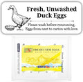 120 Duck Egg Carton Labels Stickers | White Farm Fresh Eggs | 4 6 12 15 18 30 48 50 Count - Basket Box Container Extra Organizer Farm Supplies, 66mm x 26mm by Unknown