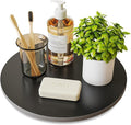 15.7" Lazy Susan Turntable – 360° Sinteredstone Silent Anti-Slip Turntable, Table Top Centerpiece for Kitchen, Pantry, Spice Rack, Refrigerator & Dining Table, Black by ZLZELing