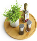 Lazy Susan Organizer Homerays 10 Inch Non-Skid Bamboo Lazy Susan for Kitchen Rotating Spice Rack for Kitchen Cabinet, Wood Turntable for Kitchen Countertop Organizer by Homerays