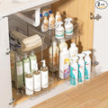 Vtopmart 2 Pack Larger Higher Pull Out Bathroom Under Sink Organizer (M-Higher) by Vtopmart