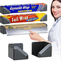 Skywin Set of 2 Adhesive Foil and Plastic Wrap Organizer, Fits Box Width up to 2.4in/61mm Aluminum Foil Organization and Storage Holder (Black) by Skywin