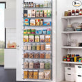 ElegantArray 9-Tier Pantry Door Organizer, Light Gray | Over The Door Pantry Organizer Rack and Storage, Hanging Spice Rack Shelves Door, Home Office Laundry Room Bathroom & Kitchen by Unknown