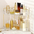 Corner Bathroom Counter Organizer Bathroom Countertop Shelf Makeup Organizer for Vanity Perfume Tray for Corner Storage (2 Tiers, White) by Weidace