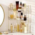Corner Bathroom Counter Organizer Bathroom Countertop Shelf Makeup Organizer for Vanity Perfume Tray for Corner Storage (3 Tiers, White) by Weidace