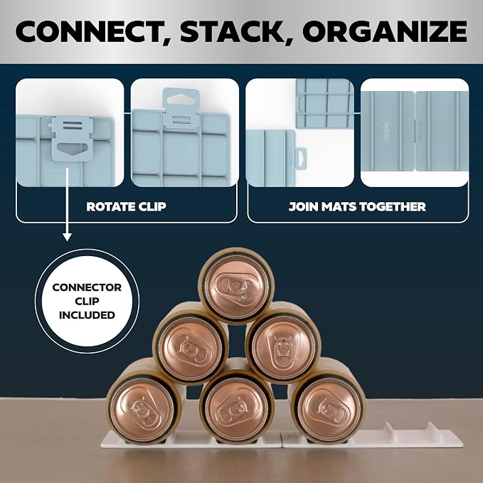 Cooks Innovations 2 Pack Drink Organizer for Fridge Modular, Soda Can Refrigerator Organizers and Storage, Beer-Wine-Water Bottle Holder, Durable Non-Slip Anti-Roll - Image 3