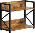 RUILALIFE 2 Tier Kitchen Counter Shelf Organizer, Coffee Bar Station Organizer for Countertop，Space Saving Spice Rack, Desk Shelf Riser, Coffee Bar Accessories(Rustic Brown, Medium) by RUILALIFE