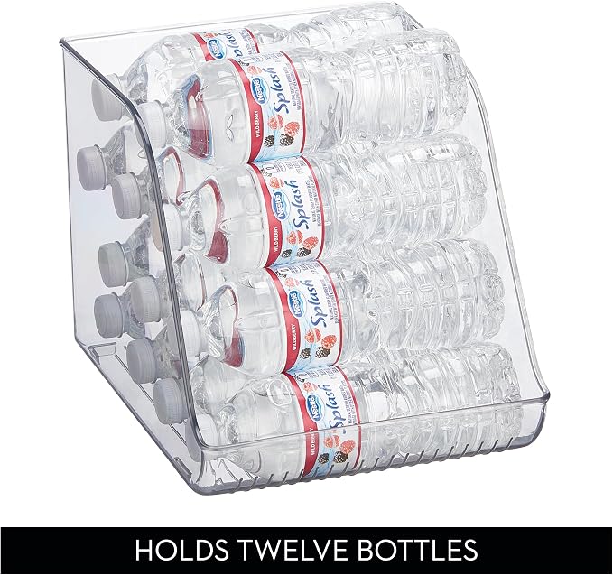 iDesign Water Bottle Organizer for Fridge, Clear | Made in USA - Image 3