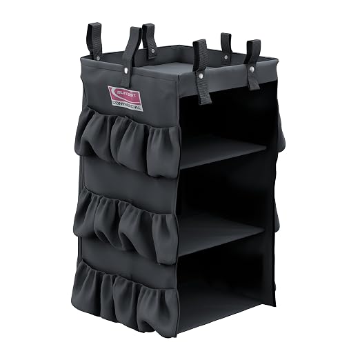 Suncast Commercial Organizer Bag with Shelves, 3 Sided, Housekeeping Cart by SuncastCommercialProducts