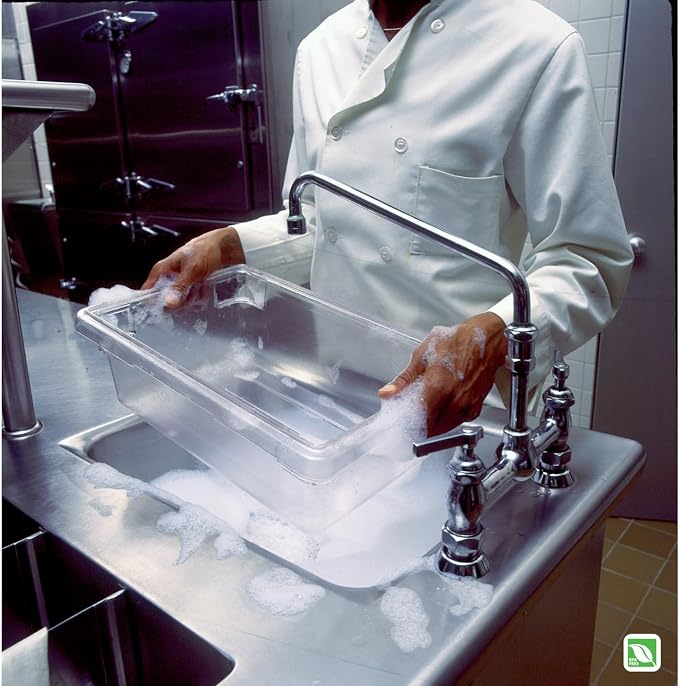Rubbermaid Commercial Products Polycarbonate Food Storage Box/Tote, 3.5 Gallon, Clear, for Restaurant/Kitchen/Cafeteria - Image 2