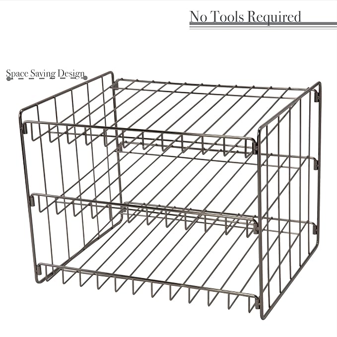 Kitchen Details 3 Tier Can Organizer | Canned Food Storage Rack | Kitchen Cabinet and Pantry Organization | Holds 36 Cans | Space Saving | Onyx, 14.5 x 11.5 x 11 inches (Pack of 12) - Image 4