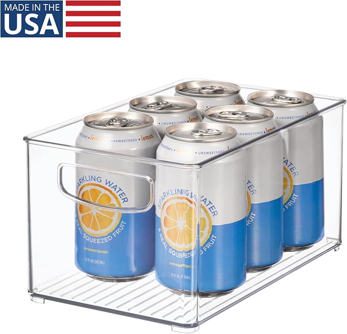 iDesign Stackable Clear Plastic Bin | Kitchen Organizers and Storage, For Fridge and Pantry - Image 2