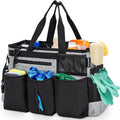 IBVIVIC Wearable Cleaning Caddy Bag for Cleaning Supplies, Grey | Cleaning Organizer Tote Bag with Handle & Shoulder Straps Kitchen Cleaning Supplies Storage Bag for Cleaners & Housekeepers by WelcometoIBVIVIC