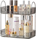 Akinbas 2 Tier Bathroom Organizer Countertop Makeup Perfume Tray Skincare Organizer for Bathroom Dresser Vanity (Grey) by AKINBAS