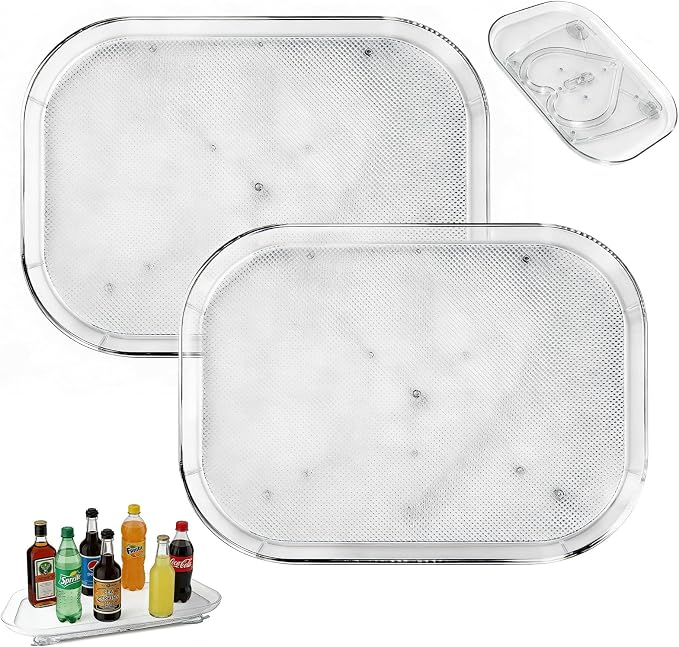 2-Pack Fridge Organizers and Storage,360° Refrigerator Lazy Susan for Fruits/Spices, Pantry Lazy Susan Kitchen Rotating Tray by Unknown