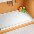 Jin&Bao Under Sink Mat 34" x 22" Waterproof Silicone Cabinet Kitchen Liner | Silicone kitchen cabinet protector, bathroom shelf liner, raised edge traps leaks, anti-slip, easy to clean & dishwasher safe by Jin%26Bao