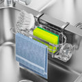 Cisily Kitchen Sink Caddy Sponge Holder in The Sink, Stainless Steel Kitchen Sink Organizer, Brush Holder, Dish Cloth Hanger, Sink Stopper Holder (Hanging-Silver) by CISILYHOMELIFE