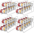MOOACE 4 Pack Can Organizer for Pantry, Stackable Soda Can Dispenser Rack | Kitchen Canned Food Storage, Beverage Soup Cans Holder Drink Organizer for Cabinet Fridge, White by MOOACE