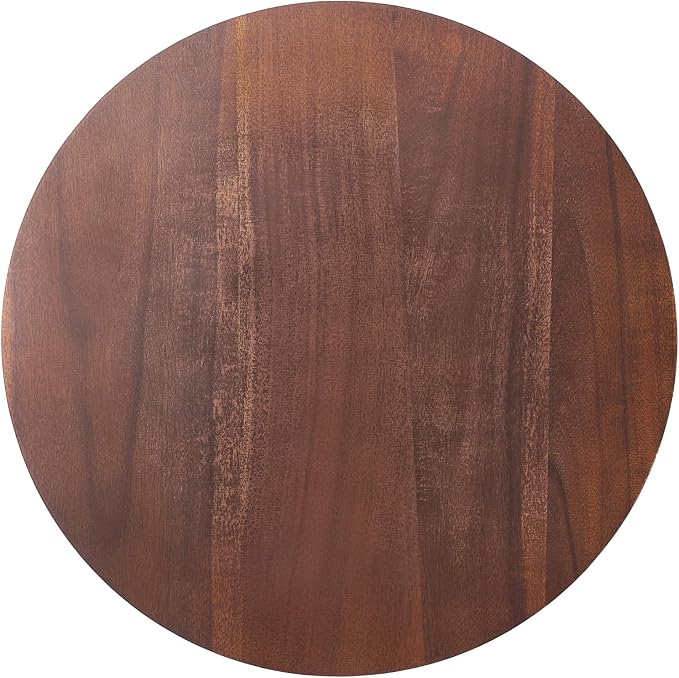 VEVOR 24 in Wood Lazy Susan Turntable, 360° Rotation Round Clear Tabletop Rotating Tray, Acacia Wood Dining Table Centerpiece, Smooth and Silent Spin, for Family Gatherings, Banquets and Weddings | For Family Gatherings, Banquets, Weddings, 360° Rotati... - Image 9