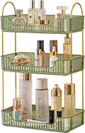 Akinbas 3 Tier Bathroom Organizer Countertop Makeup Perfume Tray Skincare Organizer for Bathroom Dresser Vanity (Green) by AKINBAS