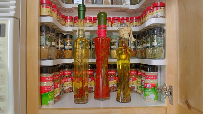 Deluxe - Expandable Spice Rack and Stackable Cabinet & Pantry Organizer (1 Set of 2 Shelves) - As seen on TV Deluxe (Spicy Shelf Organizer) - Pantry Organization - Pantry Spice Organizer - Image 2