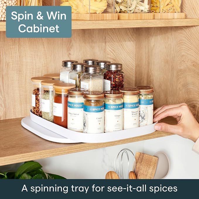 YouCopia MagicTrack Spice Turntable, 2-Tier Rectangle Lazy Susan Organizer (Pack of 6) - Image 2