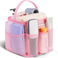 EUDELE Mesh Shower Caddy Portable for College Dorm Room Essentials,Portable Shower Caddy Dorm with 9-Pocket Large Capacity, Shower Bag for Beach, Swimming, Gym, Travel essentials, Pink by EUDELE