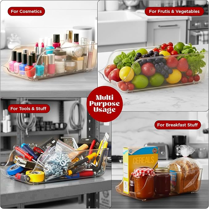 Utopia Kitchen Soda Can Organizer for Refrigerator & Pantry, 6 Pack, Clear | Durable Can Storage Organizer for Fridge & Kitchen Organization - Image 8
