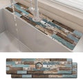 2PCS 24" X 5.5" Kitchen Sink Splash Guard Faucet Mat Wood Grain Super Absorbent Fast Drying Faucet Guard & Draining Mat Sink Splash Guard Behind Faucet for Kitchen, Bathroom by Unknown