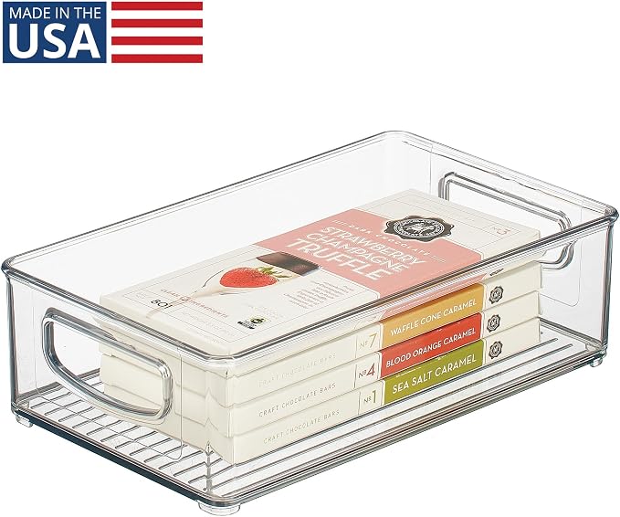 iDesign Stackable Pantry Bin with Handles, Clear | Kitchen Storage, Made in USA - Image 2