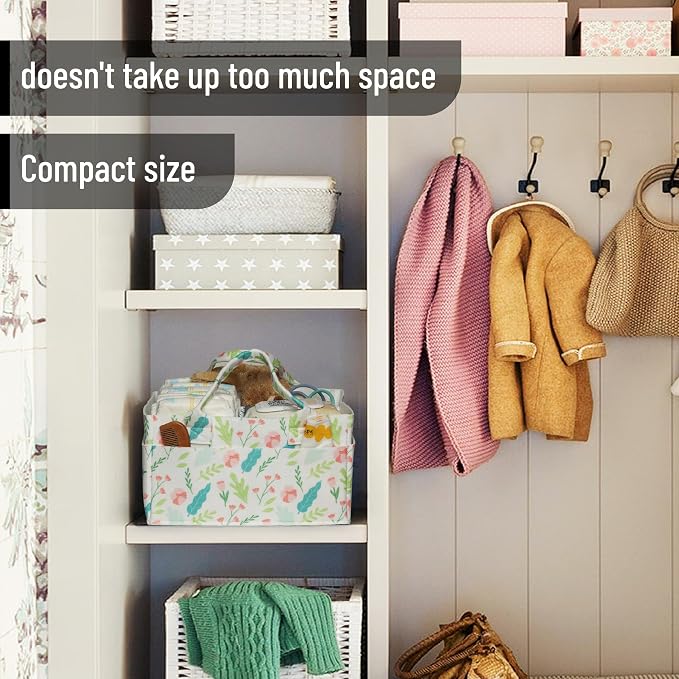 Mr. Pen- Baby Diaper Caddy Organizer, Blooming Palette | Nursery Storage Bin and Car Organizer for Diapers and Baby Wipes - Image 5