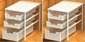 Simple Houseware 3 Tier White Alloy Steel Sliding Basket Organizer Drawer Cabinet (Pack of 2) by SimpleHouseware