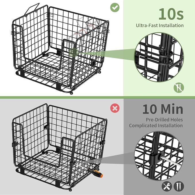 2 Pack Stackable Potato Onion Bins, Pantry Organizers and Storage | Wire Basket with Breathable Design for Garlic Fruits Vegetables Storage, Kitchen Counter Organizer - Image 4