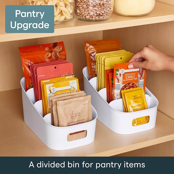 YouCopia ShelfBin Packet Organizer, 4-Tier Stairstep Raised Divided Bin, BPA-Free Storage Caddy for Kitchen Pantry and Cabinet Organization, Tea Bags, Medicine, and More - Image 2