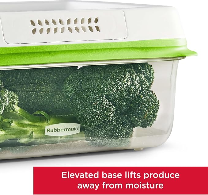 Rubbermaid FreshWorks Produce Saver, Medium and Large Storage Containers, 8-Piece Set, Set of 4, Med & Lg, Clear - Image 4