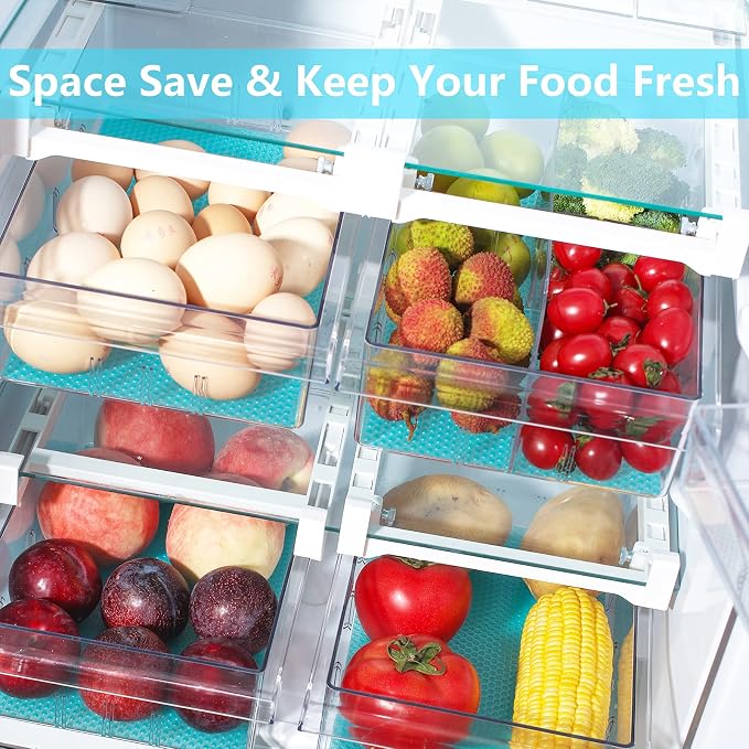 2Pcs Refrigerator Organizer Bins Refrigerator Drawer Fridge Organizers | 2Packs Refrigerator Organizer Fridge Egg Drawer, Pull-out Fridge Storage Box Refrigerator Egg Drawer - Image 6