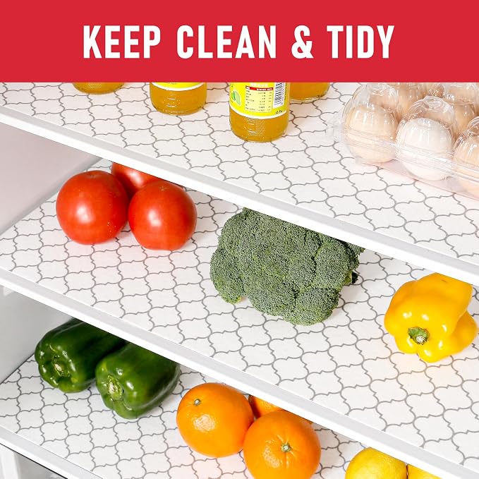 Cooyes 2 in 1 Fridge Liners & Fresh mats for Refrigerator Organizers and Storage, Absorbent Fridge Bin Liners, Home Kitchen Gadgets Accessories Organization Must Haves for Freezer Shelf Drawer Cabinet - Image 2