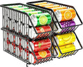 Soda Can Organizer of 4 Pack,Stackable Can Organizer For Pantry, Soda Storage, Soup Soda Can Dispenser, Can Storage Rack for Pet Food Cans by Boeetech