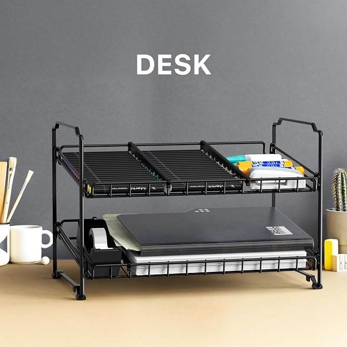 Simple Houseware 2 Tier Stackable Can Rack, Black, 2 Pack - Image 8