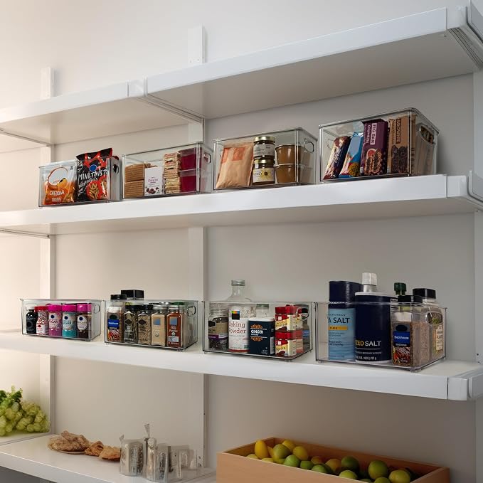ClearSpace Pantry Storage Bins with Lids for Kitchen & Fridge, 6 Pack | Clear storage bins with lids keep pantry, fridge, and cabinets organized while protecting food and maximizing storage space - Image 5