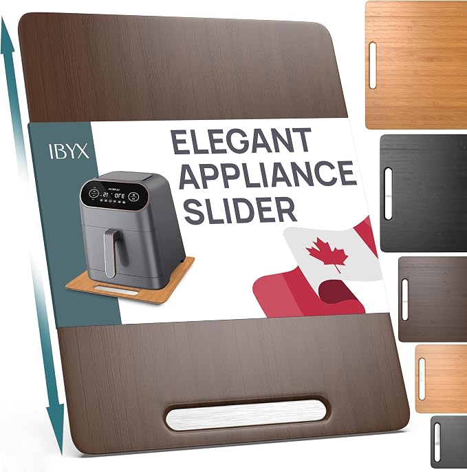 Ibyx Appliance Slider, Sliding Tray for Coffee Maker, 12 x 16 in, Brown | For Coffee Maker & Heavy Kitchen Appliances, Easy Slide, Made of Premium Bamboo, Space-Saving Kitchen Organizer 40lb Capacity by Ibyx