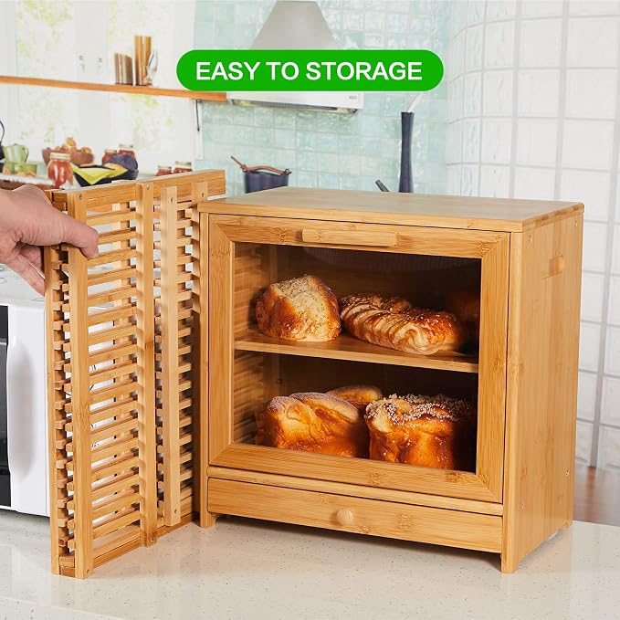 NOVAYEAH Bamboo Dish Drying Rack-2 Tier, Collapsible Small Dish Rack with Utensil Holder, Wooden Drying Rack for Kitchen Counter, Apartment Essentials Kitchen Plate Holder Organization 34 pcs Grid | 2-Tier Collapsible Large Dish Drying Rack Folding Dry... - Image 6