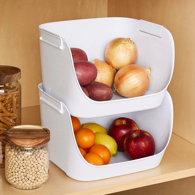 YouCopia ShelfBin Stacking Pantry Bins, 2-Pack, Stackable Storage Basket Organizers for Kitchen and Cabinet Organization - Image 7