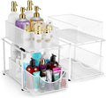 Sorbus 2 Sets of 2 Tier Metal Under Sink Organizer for Bathroom, Kitchen, Strong Steel Mesh Sliding Drawers for Under Sink, Under Cabinet, Closet, Kitchen, Pantry, Bathroom Organizers and Storage by Sorbus