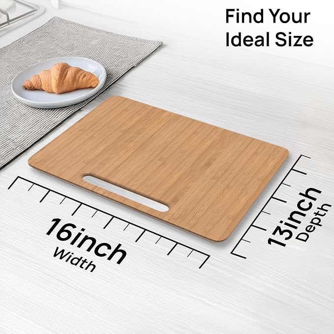 Ibyx Appliance Slider, Sliding Tray for Coffee Maker, 16 x 13 in, Natural | For Coffee Maker & Heavy Kitchen Appliances, Easy Slide, Made of Premium Bamboo, Space-Saving Kitchen Organizer 40lb Capacity - Image 3