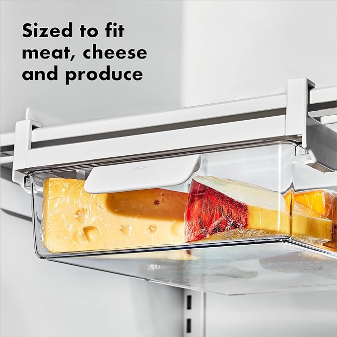 OXO Good Grips Fridge Undershelf Drawer 14 in - for Deli Meat, Cheese, Produce and More - Image 3