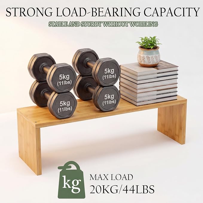 Bamboo Over the Sink Shelf Bathroom Shelf Organizer Over the Faucet Wood Pedestal Soap Stand Farmhouse Bathroom Decor Over the Sink Shelves (23.62 x 7.87 x 5.91 Inches,Bamboo Color) - Image 7