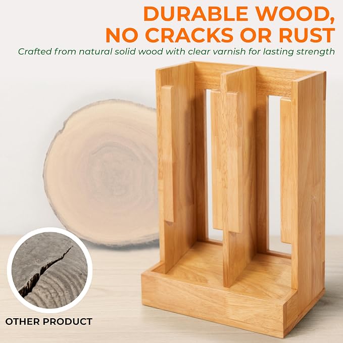 HOMESTEAD Wooden Can Organizer for Pantry, Solid Wood Canned Food Rack, Holds Standard 14.2 oz Cans, Space-Saving Kitchen Storage for Cabinets & Countertops, Natural - Image 5